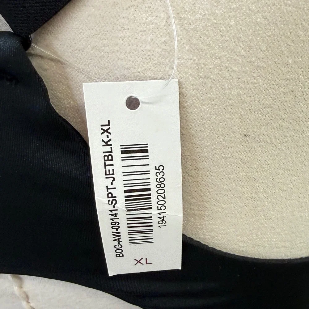 Adore Me Jet Black Marble Print Strappy Wrap Sports Bra XL edgy‎ yoga gym wear